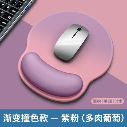Gradient Mouse Pad Wrist Guard with Wrist Rest Mouse Pad Wrist Support Computer Silicone Mouse Pad