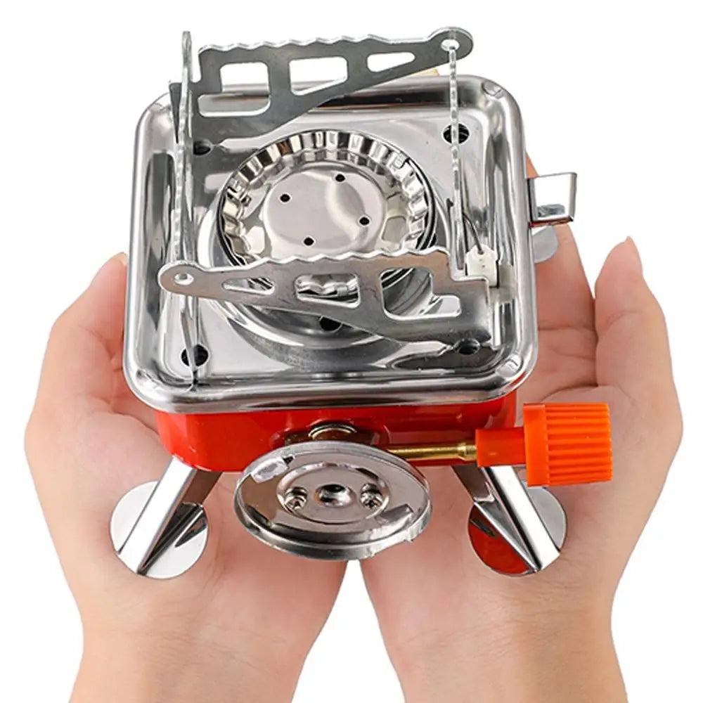 3500W Windproof Camping Gas Stove Foldable Portable Outdoor Burner with Piezo Ignition Lightweight Backpacking Stove for Hiking