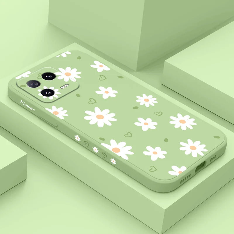 Tender Daisy Phone Case For Xiaomi Mi 15T 14 14T 13 13T 12 12X 12T 12S 11 11T 10 10T 9 9T Pro Lite Liquid Silicone Cover