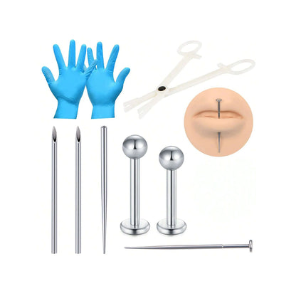 Piercing Kit For All Piercings, Piercing Taper For Belly Button Nose Septum Nipple Tongue Eyebrow Lip Piercing