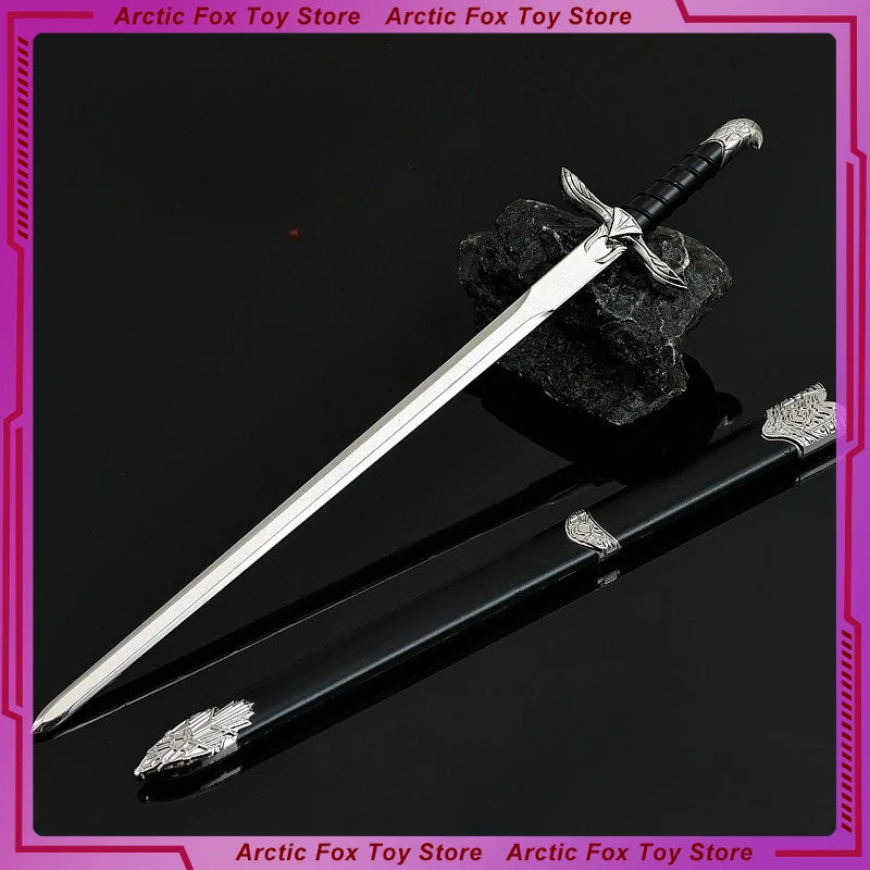 22cm Sword of Altair Game Peripheral Metal Craftsmanship Model with Sword Sheath Desktop Decorate Ornaments Birthday Gifts Toys