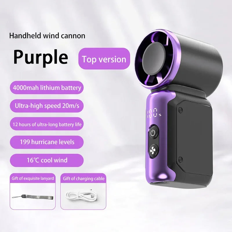 Mini Portable Handheld Fan | USB-Rechargeable | Pocket-Sized, Compact, and Quiet Fan | Ideal for Outdoor Activities, Dorm Rooms,