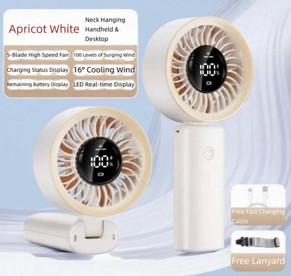 Portable Handheld Fan Foldable Handheld Fan Personal Cooling Ultra Compact Lightweight for Outdoor, Office