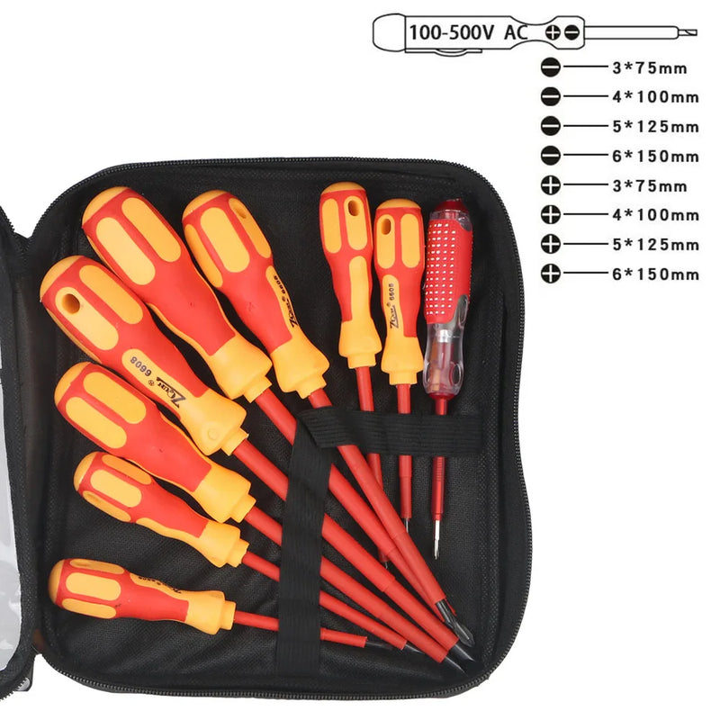 Magnetic Screwdriver Set For Electrician Hand Tools Insulated Multifunctional Phillips Slotted Bits