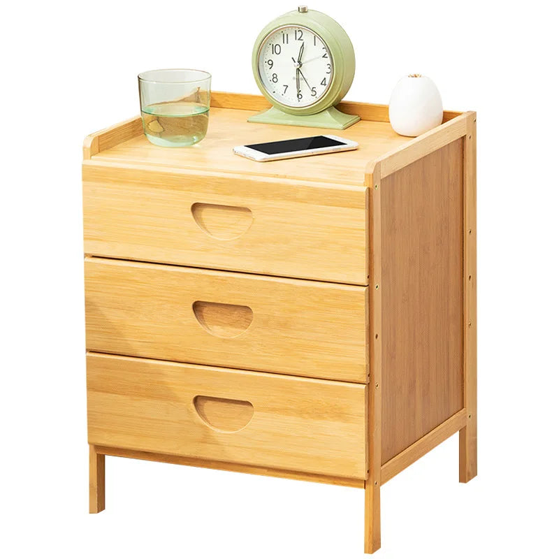 Simple solid wood bedside table, multi-layer drawer small cabinet, light luxury storage cabinet, simple bedside storage cabinet
