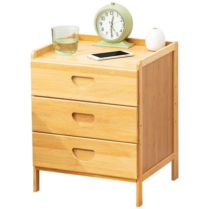 Simple solid wood bedside table, multi-layer drawer small cabinet, light luxury storage cabinet, simple bedside storage cabinet