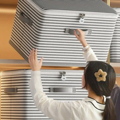 Clothes storage box, home fabric, large capacity, oversized wardrobe, clothes, blankets, layered sorting box, storage artifact