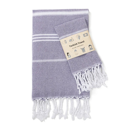 Premium Turkish Cotton Towels Soft and Luxurious Bath Hand and Face Towel Set Striped Towel Rectangular Tablecloth Bathroom set