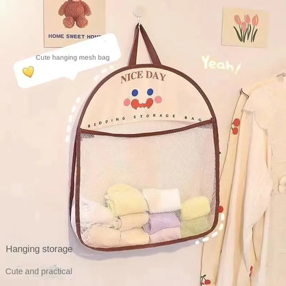 Socks Bra Storage Bag Large Capacity Breathable Mesh Bags Wall Hanging Behind The Door Bedroom Underwear Organizer Mesh Pocket