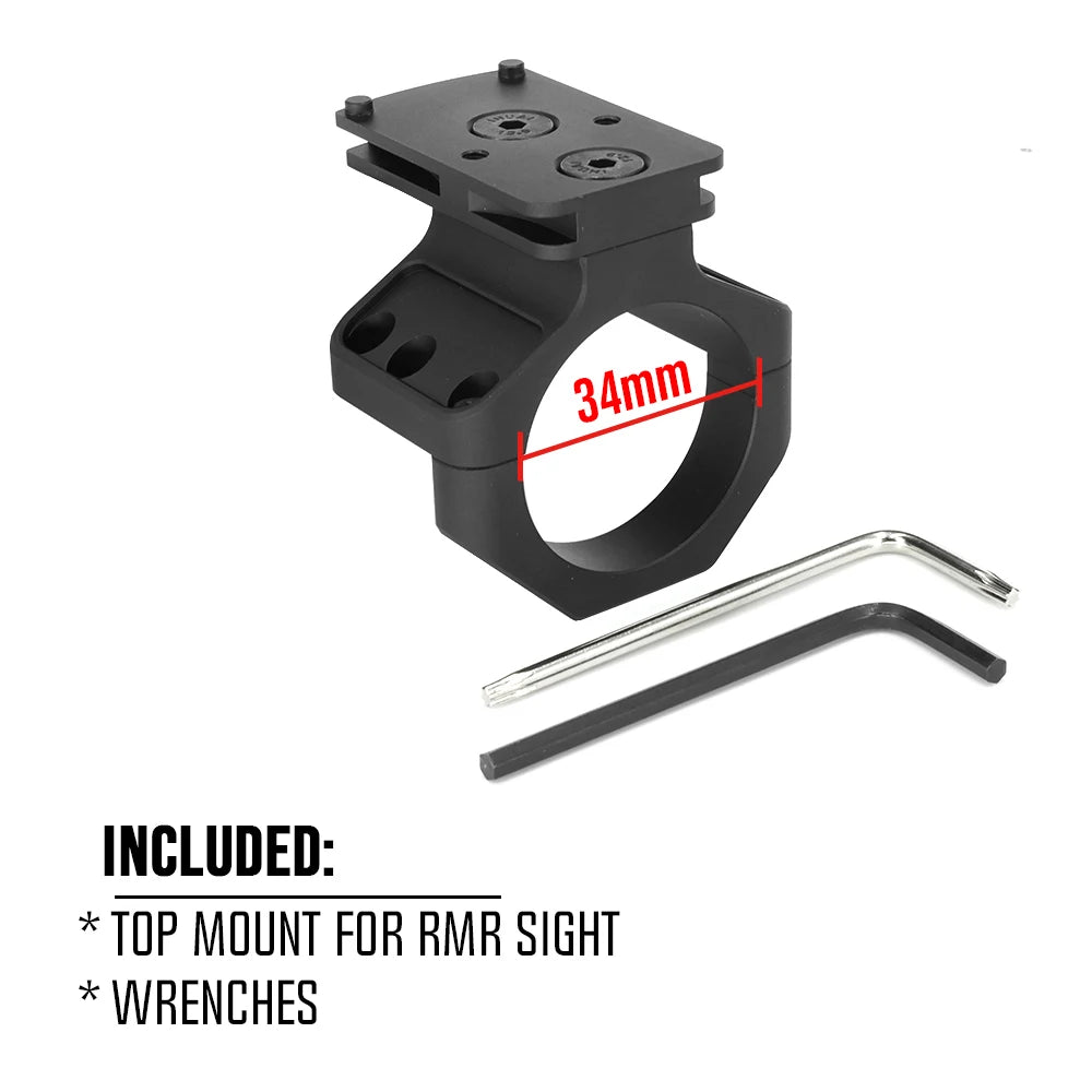 COMM C1 Modular Mount 1.54"/1.70" Optical Centerline Height 30/34mm Ring Size ScopeMount With Offset Optic Adapter