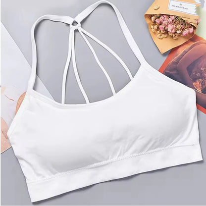 Sports underwear Women Yoga Fitness Seamless Crop Top Wide Letter Straps Comfortable Workout Activewear