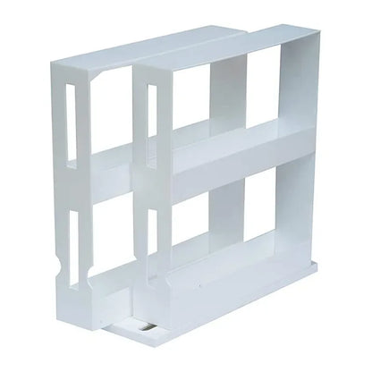 Rotating Double Storage Food Rack Spice Storage Shelf for Kitchen Bathroom Delicate