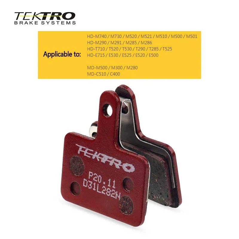TEKTRO P20.11 Semi-Metallic Brake Pads for Mountain Bike Disc Brake Systems - High Friction, Durable & Quiet Performance