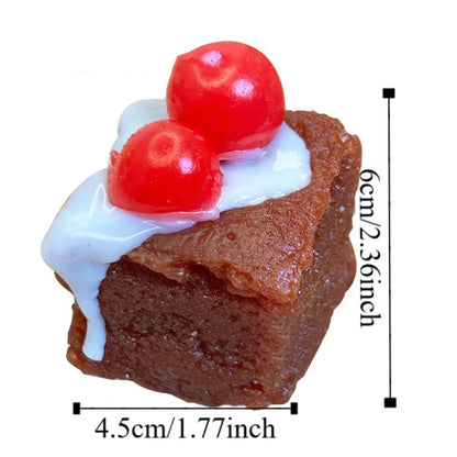Exquisite Replica Double Layer Strawberry Toast Cake Fruit Bread Cake Matcha Chocolate Dessert Girl Gift Toast Squishy Kids Toys