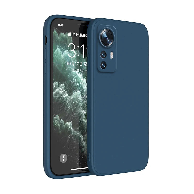 Luxury Cases for Xiaomi Mi 12 12S 12T Pro 12X Ultra Soft Square Matte Silicone Mi 12 lite 5G Thin Lens Protection Original Case