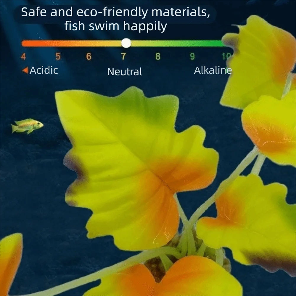 Plastic Aquarium Water Plants Small Decorative Artificial Underwater Plants Lifelike with Sturdy Stems Artificial Grass Ornament