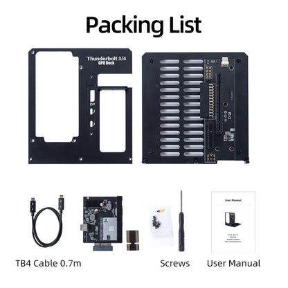eGPU Thunderbolt 4/3 TB3/TB4 To PCIe X16  GPU Dock External Graphics USB4 NUC Laptop Gaming  Bracket