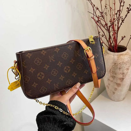 Light Luxury Design Ladies Purses And Handbags 2024 Classic Solid Color Chain Shoulder Bag Letter Element Women's Crossbody Bag