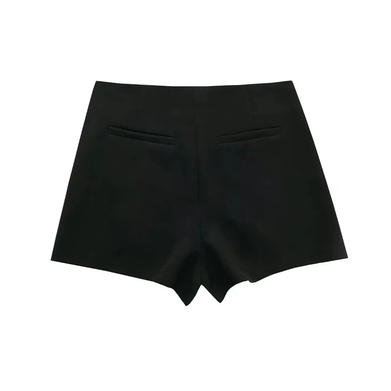 2025 Black Mini Skirt Shorts Woman Fashion Asymmetric Skort For Women High Waist Short Skirts Woman Summer Casual Shorts