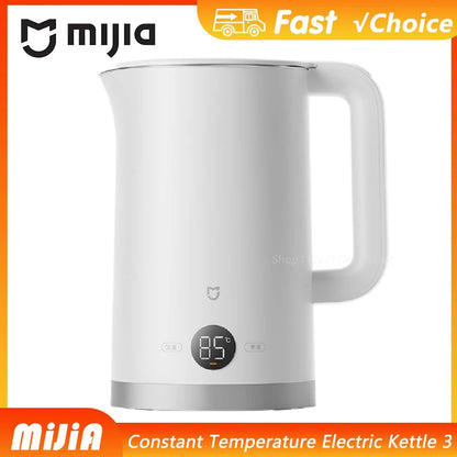 New Mijia Constant Temperature Electric Kettle 3 Home Automatic Power Off 316L Stainless Steel 1800w Fast Heating 1.7L