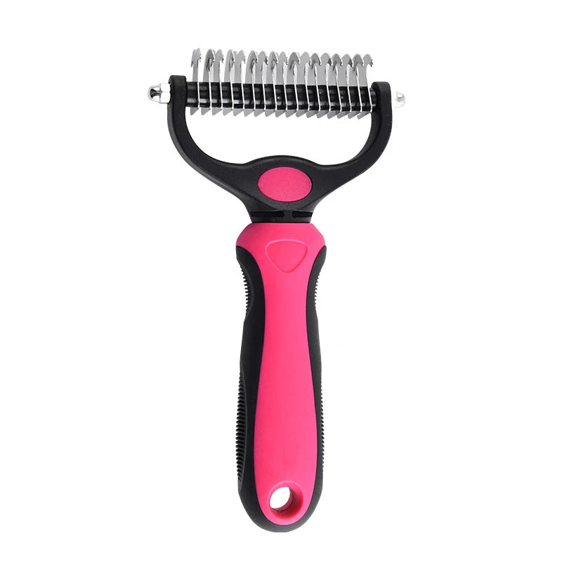 Dog Cat Grooming Brush Deshedding Tool Double-sided Deshedding Comb Gentle Pet Grooming Tool Pet Supplies