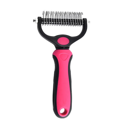 Dog Cat Grooming Brush Deshedding Tool Double-sided Deshedding Comb Gentle Pet Grooming Tool Pet Supplies