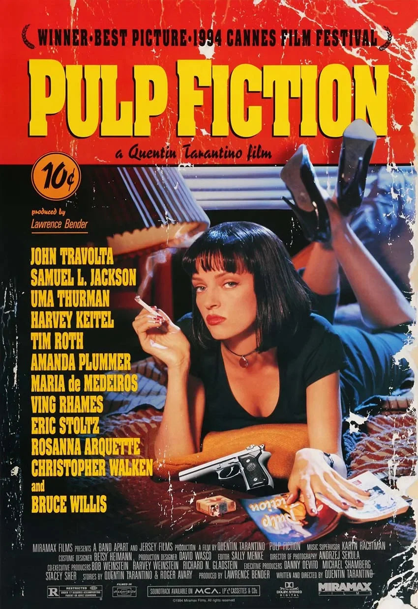 Modern Painting Posters and Prints Movies Pulp Fiction Canvas Painting Wall Art Pictures for Home Living Room Decor Cuadros