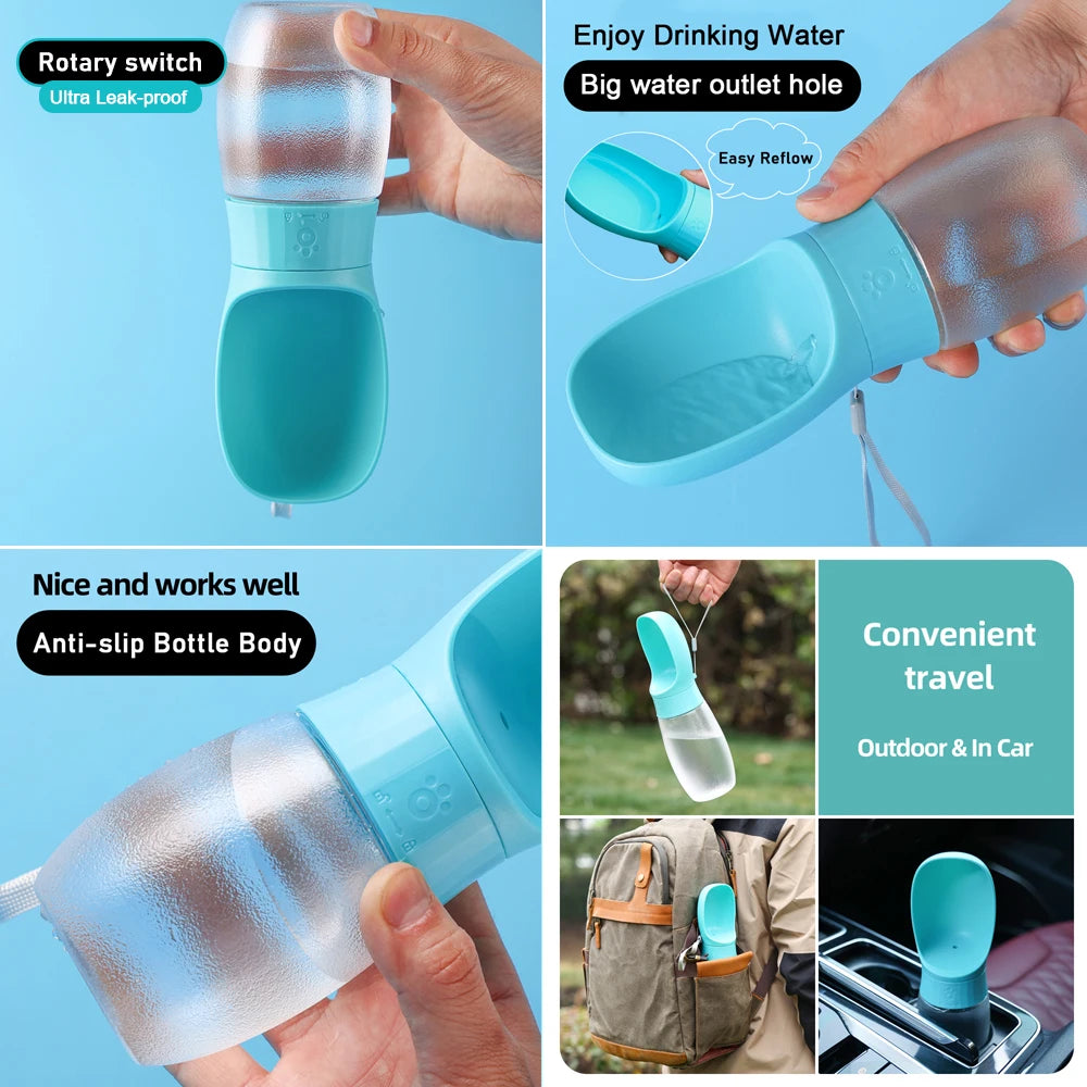300ml Dog Water Bottle For Small Large Dogs Cat Portable Puppy Cup Outdoor Travel Proof Drinking German Shepherd Pet Supplies
