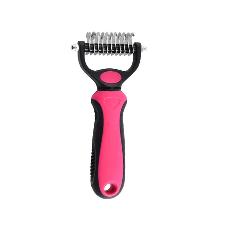 Dog Cat Grooming Brush Deshedding Tool Double-sided Deshedding Comb Gentle Pet Grooming Tool Pet Supplies
