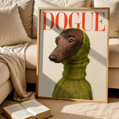 Dogue Painting Calligraphy Canvas Painting Art for Bedroom Living Room Home Decor Wall Decoration Decals Gift