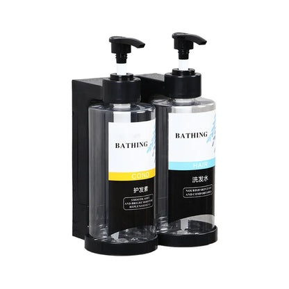 Soap Dispenser Set No Drill Wall Mounted 3 Chamber Shampoo Shower Gel Liquid Soap Dispenser for Bathroom Hotel Commercial Use