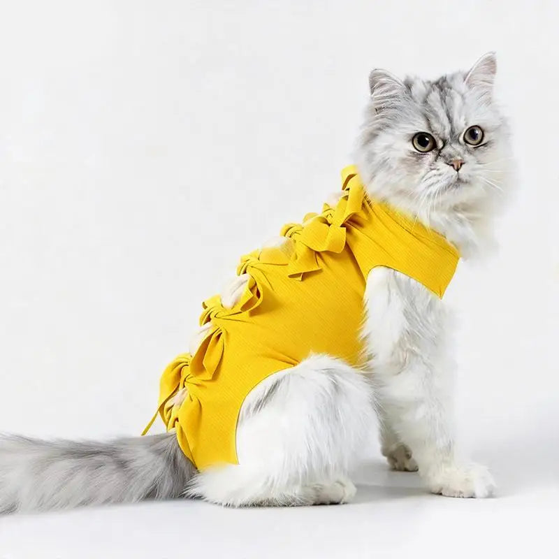 Pet Neutering Suit Cat Postoperative Recovery Anti Licking Clothing Adjustable Cat Wound Protective Clothes Pet Supplies