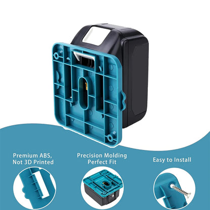 6-Slot Battery Carrying Holder for Makita 18V battery, Batteries Case Storage Organizer Rack, Portable Battery Caddy with Handle