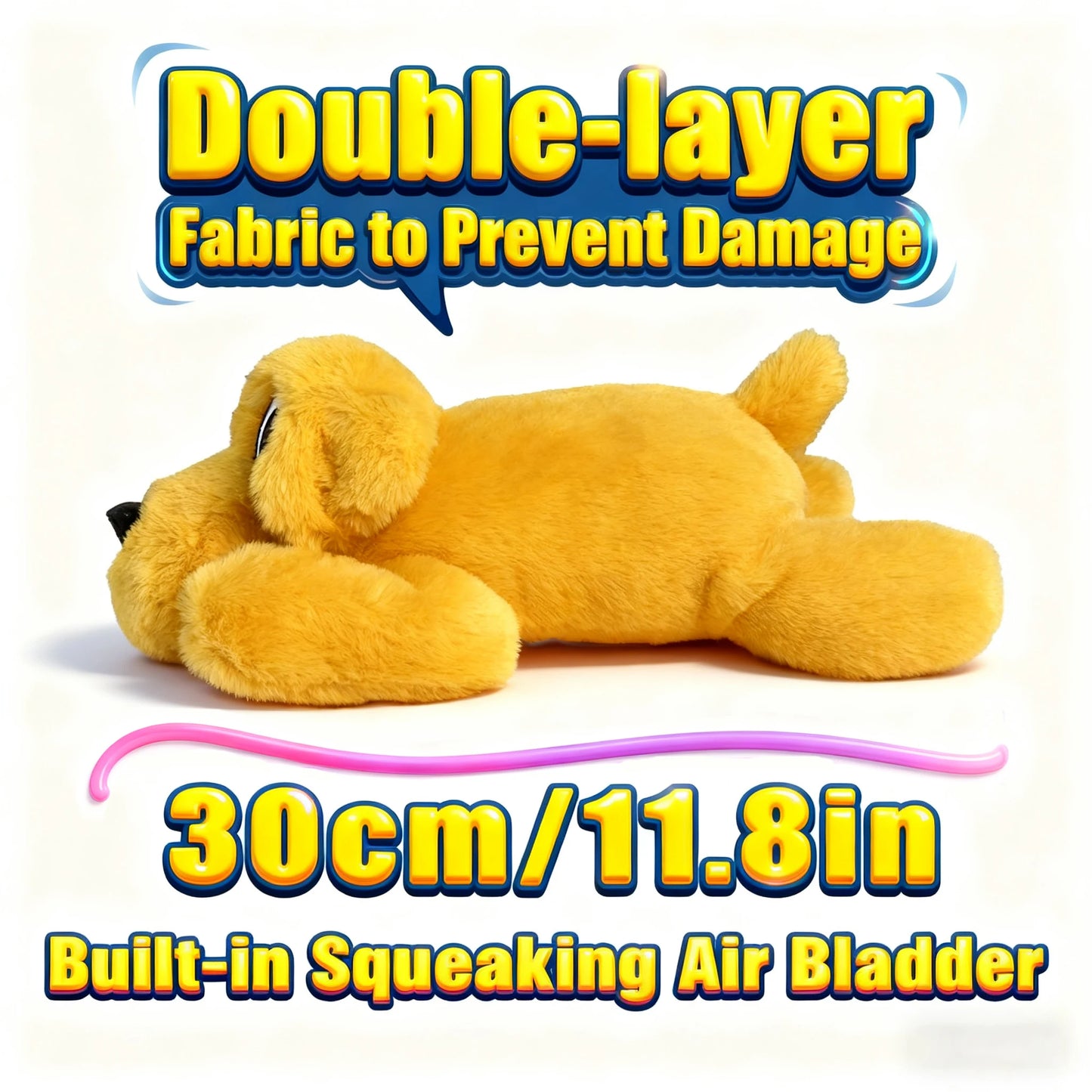 Interactive Soothing Plush Toy for Pets: Double-Layered, Tear-Resistant, Washable, Sound-Making Chew Companion Toy, Suitable for All Dogs and Cats