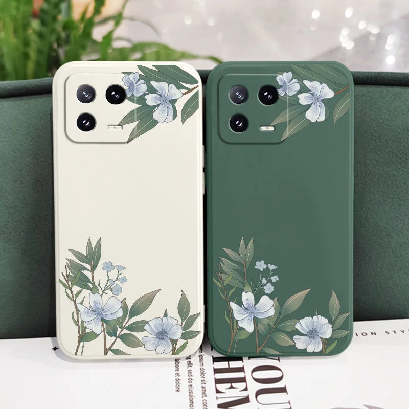 Encounter Flowers Phone Case For Xiaomi 17 Mi 15 15T 14 14T 13 13T 12 12X 12T 12S 11 11T 10 10T 9 9T Pro Lite Liquid Silicone Co