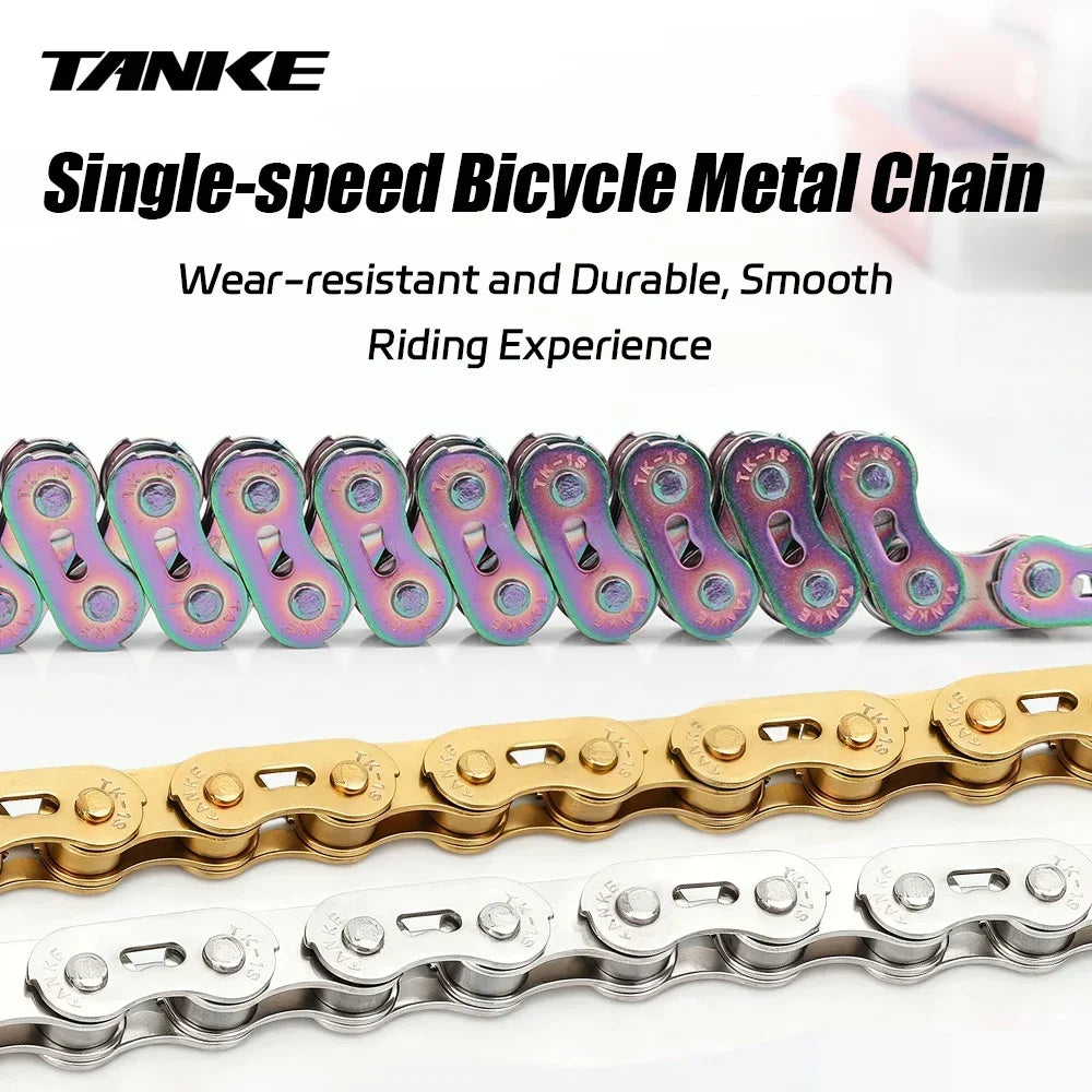 TANKE Single Speed Bike Chains 1 Speed Mountain Bicycle Chain 100L MTB Single Speed Cycling Accesories BMX Current