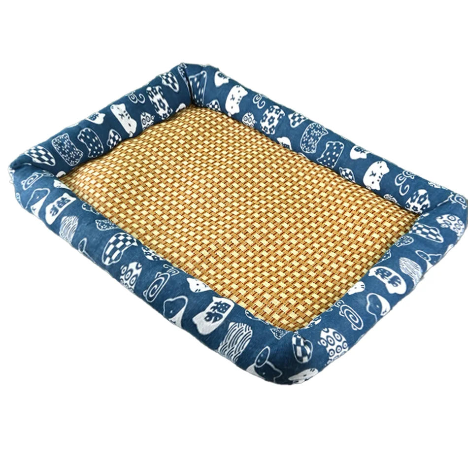 Pet bed for cats and dogs, suitable for all seasons, summer cooling mat bed, comfortable and hair-resistant, pet supplies with o