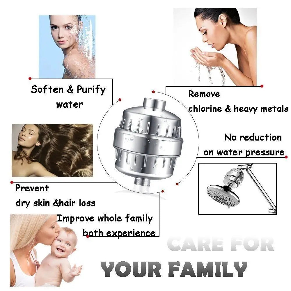 15-20 Grade Filter Element Water Purification Household Water Purifier Shower Filter Set Bathing To Remove Residual Chlorine