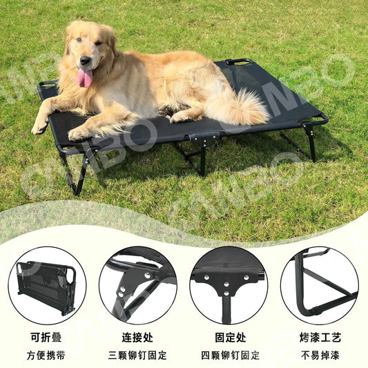 Four Seasons Universal Free Installation Elevated Teslin Breathable Dog Bed Off the Ground Foldable Pet Marching Beds Pet Gift