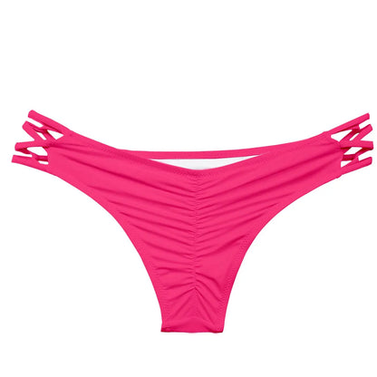 Wholesale Womens Bikinis Bottom Sexy Swimsuit Vintage Swimwear Brazilian Biquini Bathing Suit  Maillot De Bain Femme Plus Size