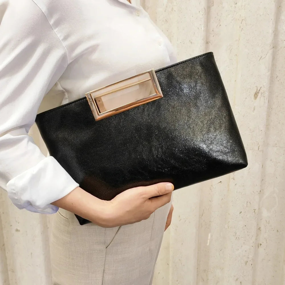 Fashion Office Lady Elegant Chain Shoulder Bag Pu Leather Handbags Women Y2k Stylish Crossbody Bags ladies Clutches