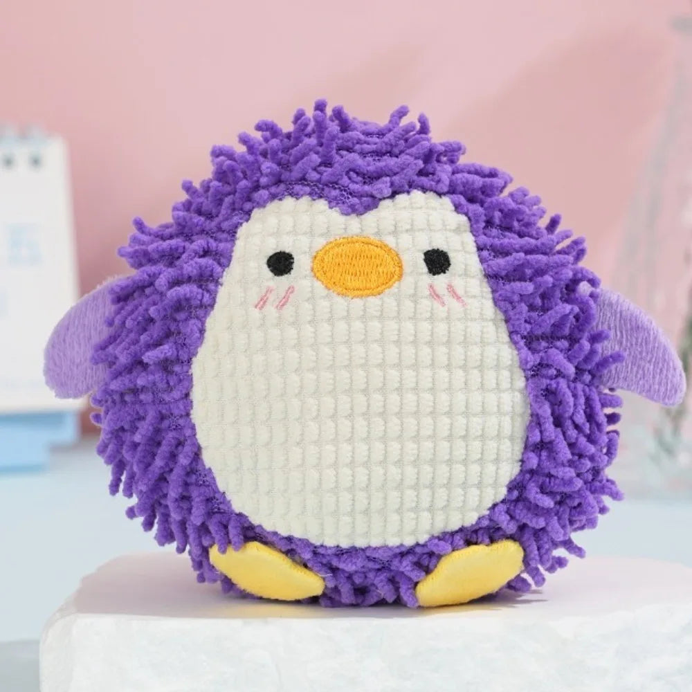 Cartoon Animal Shaped Pet Squeak Toys Bite Resistant Cute Pet Plush Toys Non-Toxic Funny Interactive Pet Toys Teething Cleaning