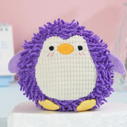 Cartoon Animal Shaped Pet Squeak Toys Bite Resistant Cute Pet Plush Toys Non-Toxic Funny Interactive Pet Toys Teething Cleaning