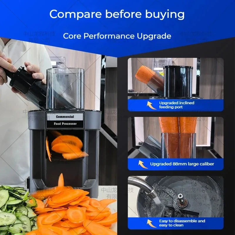 220V Vegetable Chopper  Multifunctional Electric Cutting Machine Carrot Potato Cutter Slice Shred Diced Food Processor