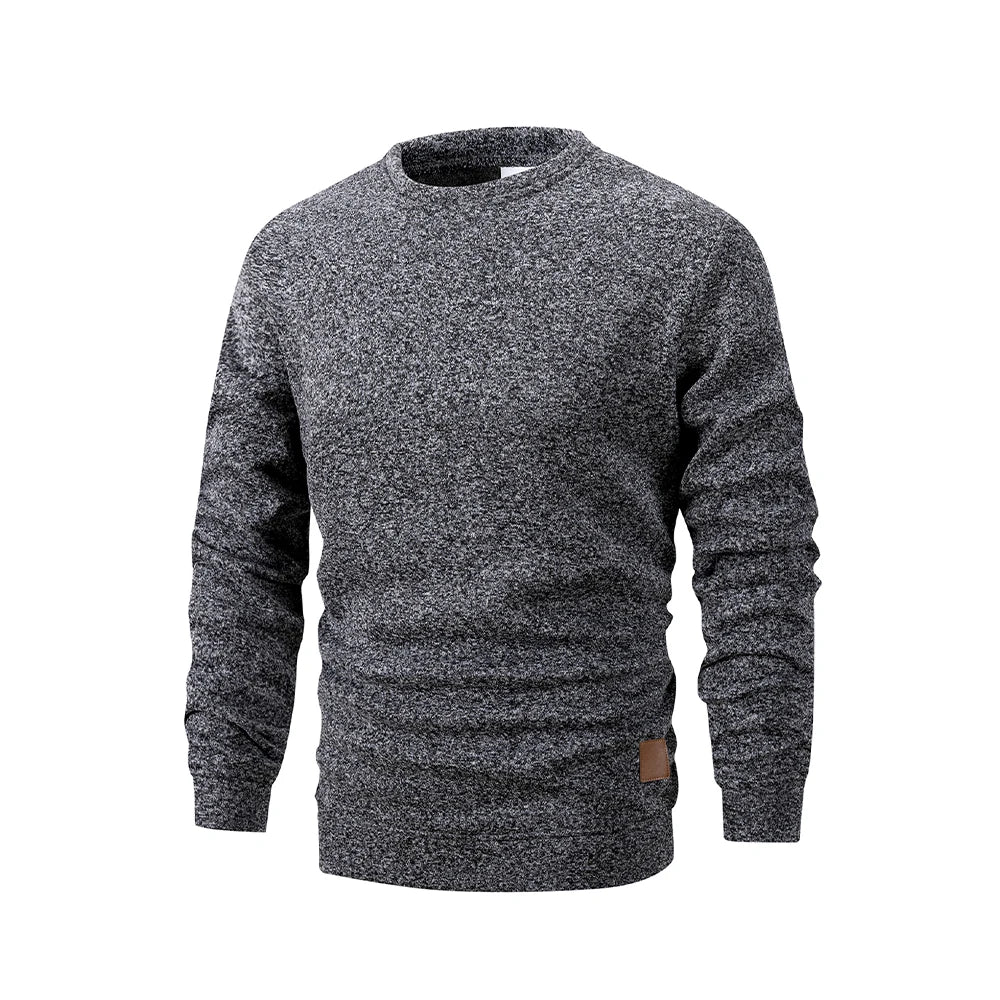 Men's Pullover Solid Color Warm Sweaters Fashion Crewneck Hoody Casual Loose Sweatshirt Oversize Street Sportswear Men Clothes