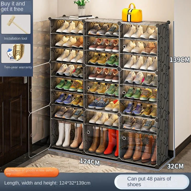 Shoe Rack Storage Shelf Shoes Entrance Hallway Furniture Cupboards Splicing Dustproof Transparent Box Organizador De Zapatos
