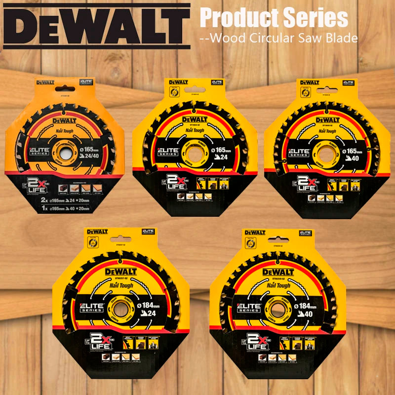 DEWALT Wood Circular Saw Blade Series Hard Alloy 165/184MM 24/40T DT10397 DT10624 DT10640 DT90257 DT90259 Tool Attachments