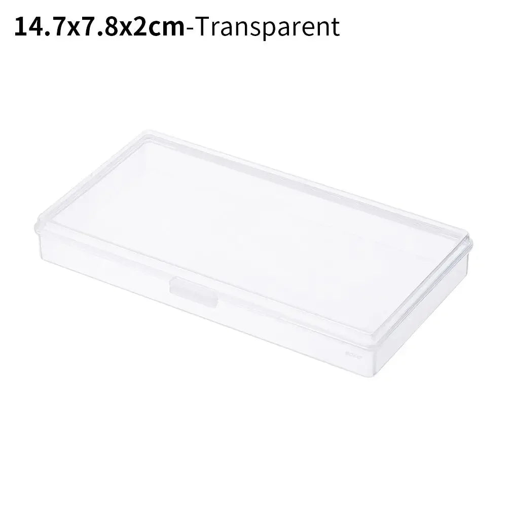 1Pcs Plastic Transparent Storage Box Small Items Sundries Jewelry Organizer Case Beads Container Pill Chip Box Tools Accessories