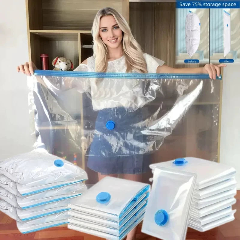Vacuum Storage Bags,for Bedding,Pillows,Towel,Clothes Space Saver Travel Storage Bag,With Hand Pump,Vacuum Bag Package