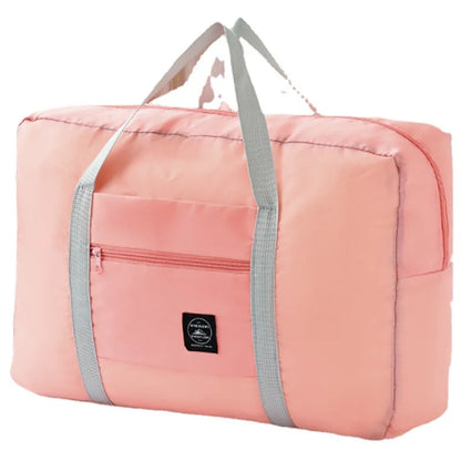 HOMEFISH Foldable Travel Tote Bag for Women, Lightweight Carry-on Luggage Bag Large Capacity Casual Sports Bag, Ideal for Short
